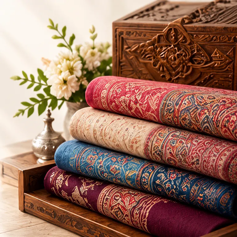 Fine hand embroidery on a Kashmiri textile